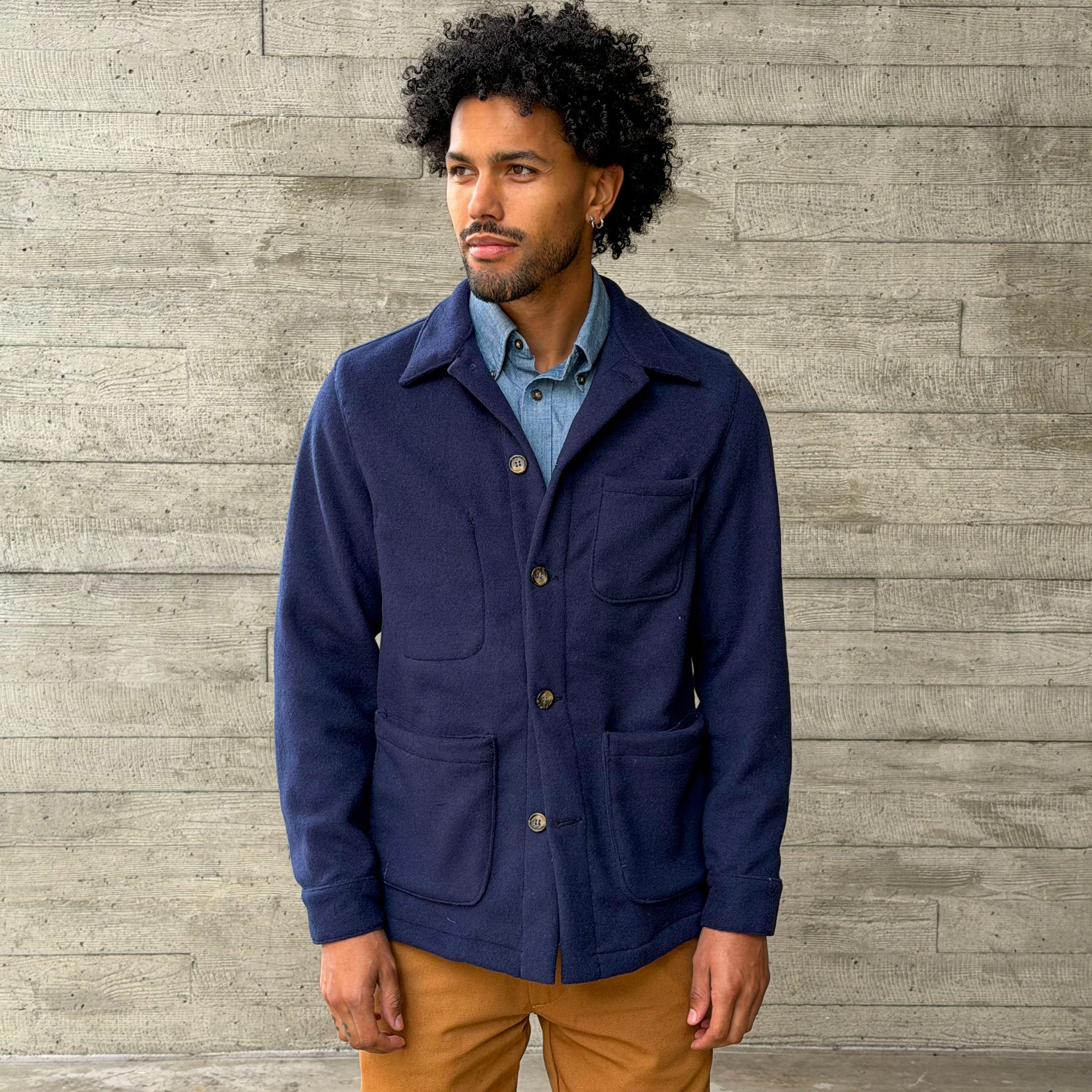 Doyle Jacket Cobalt Thornproof Wool Sz 40