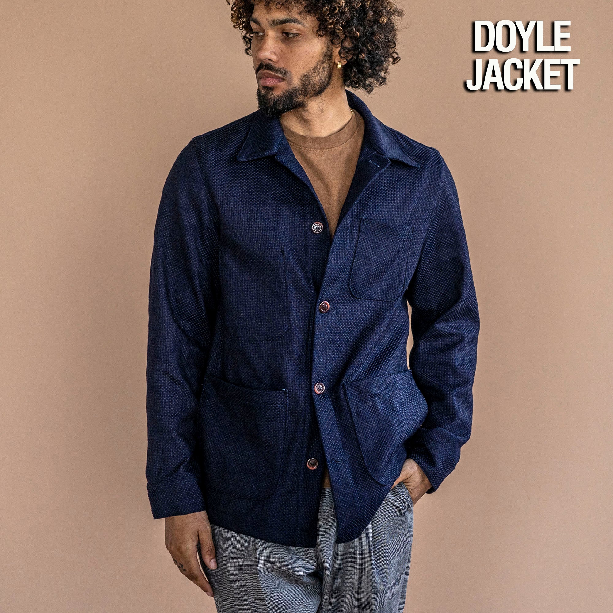 Custom Doyle, Sinclair & Corso Jackets Storm Grey Sashiko