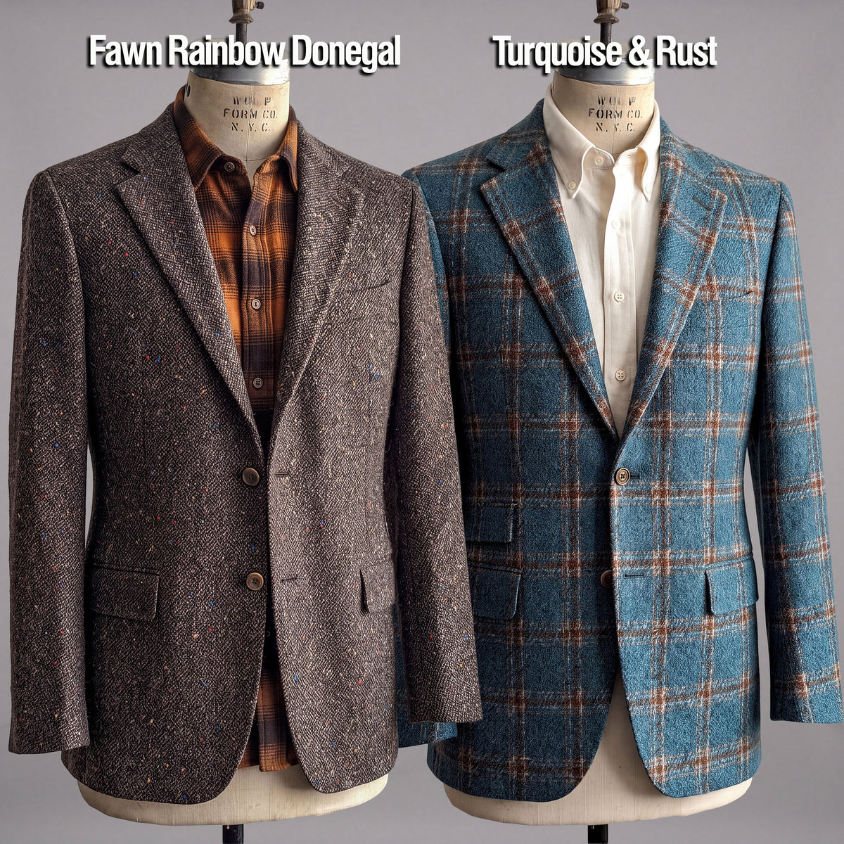 Custom Doyle, Teba, and Ranger Jackets Harris Tweed & Donegal