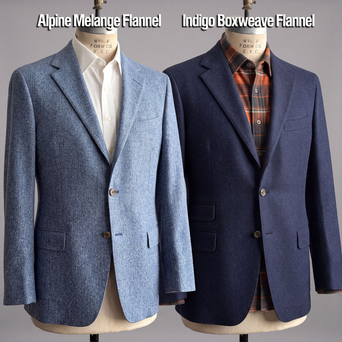 Custom Trousers in Flannel, Twill, & Hopsack