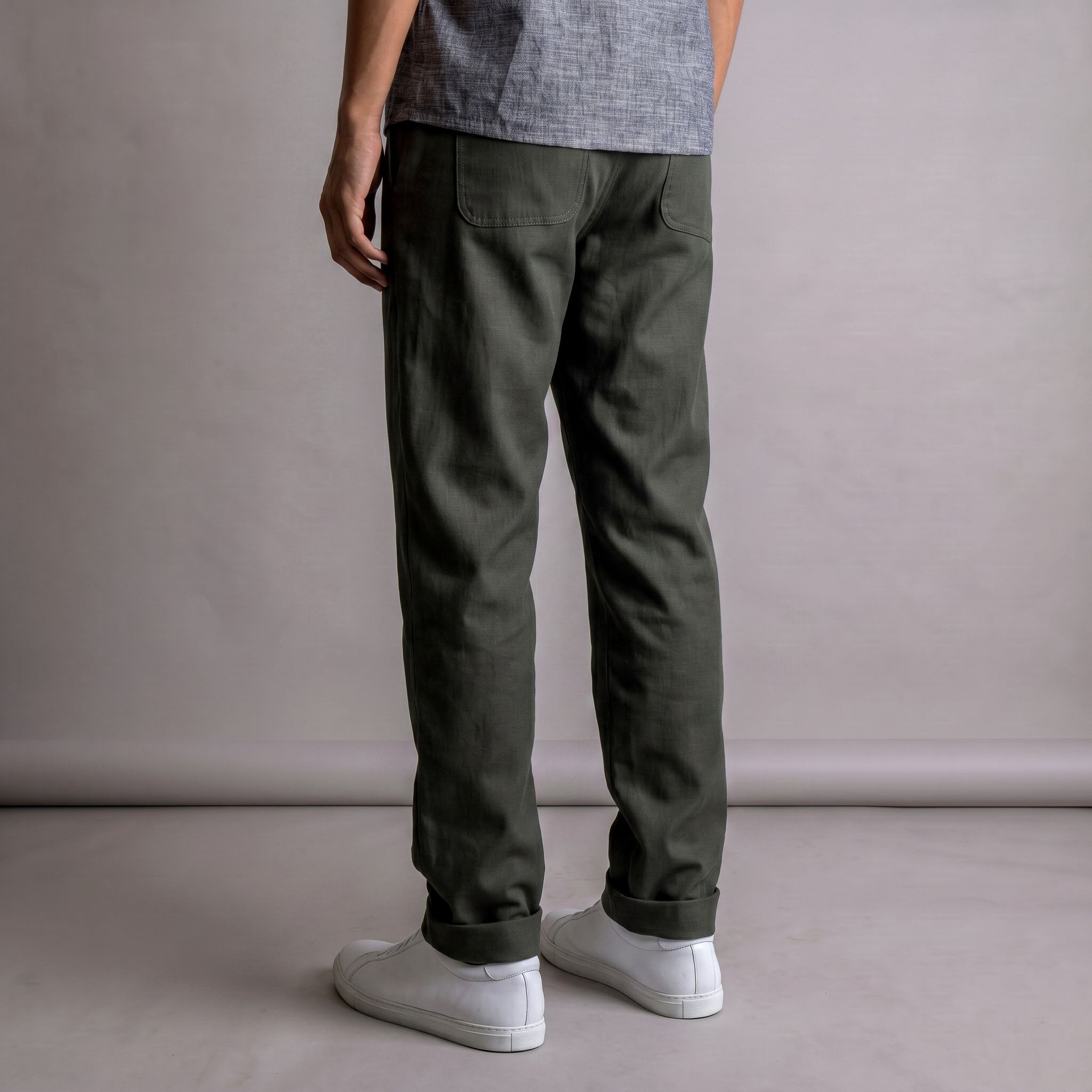 Laidback Pant Forest Green Tropical Wool