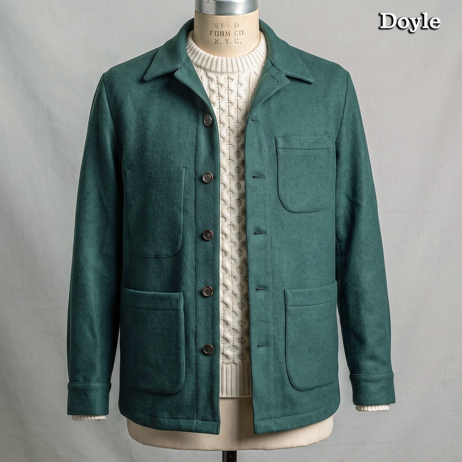 Custom Doyle, Teba, and Ranger Jackets Racing Green Camel Hair