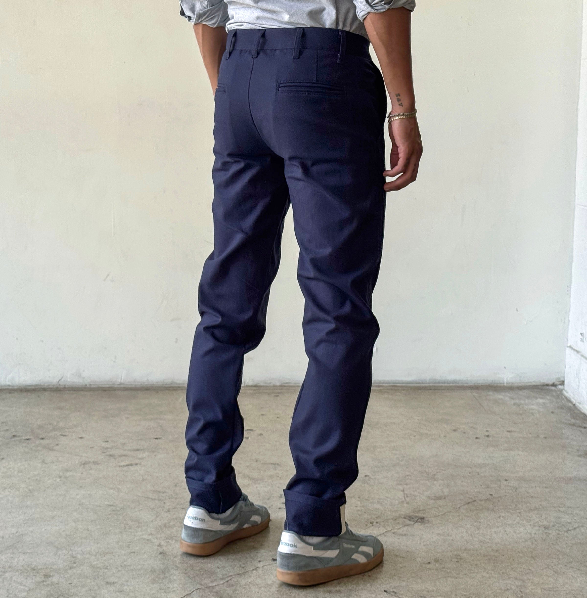Rivet Chino Navy 10oz Sanded Canvas Sz 34