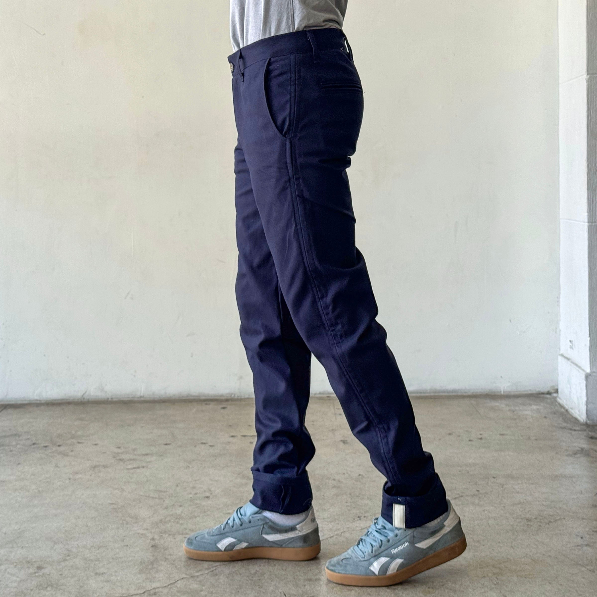 Rivet Chino Navy 10oz Sanded Canvas Sz 34