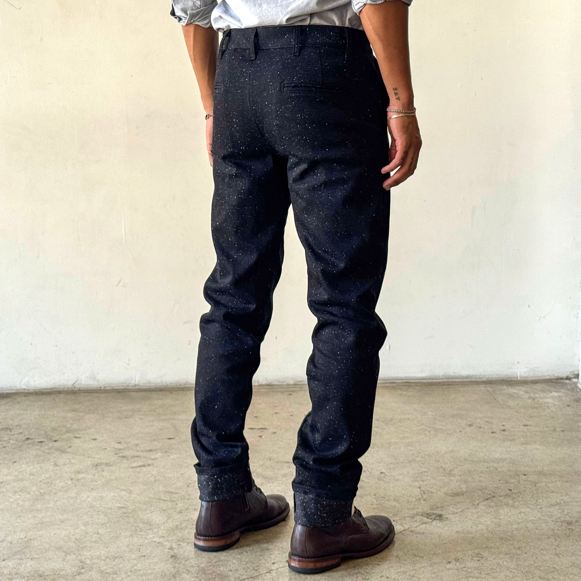 Rivet Chino Shadow Kuroki 10oz Donegal Denim Sz 35
