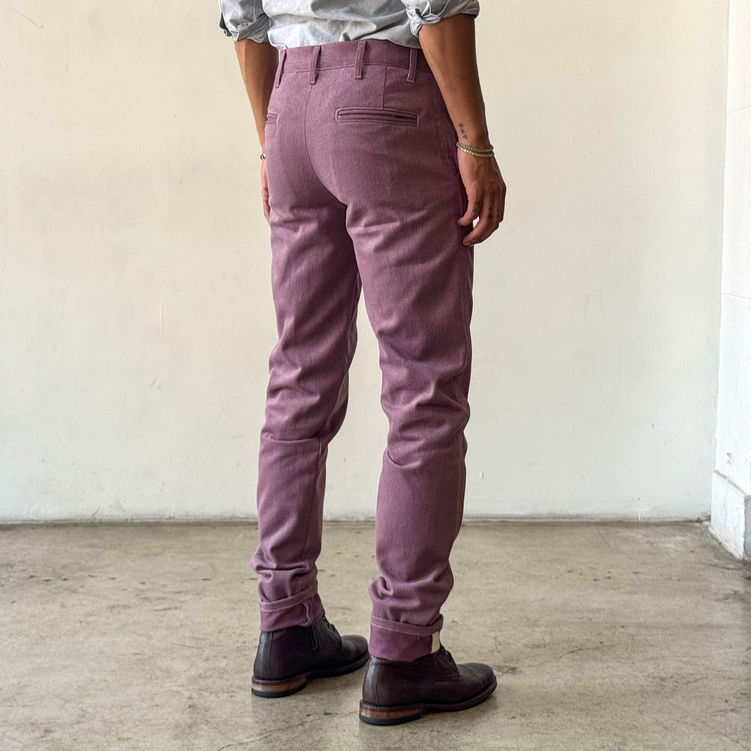 Rivet Chino Dusty Rose 11oz Brushed Cavalry Twill Sz 33