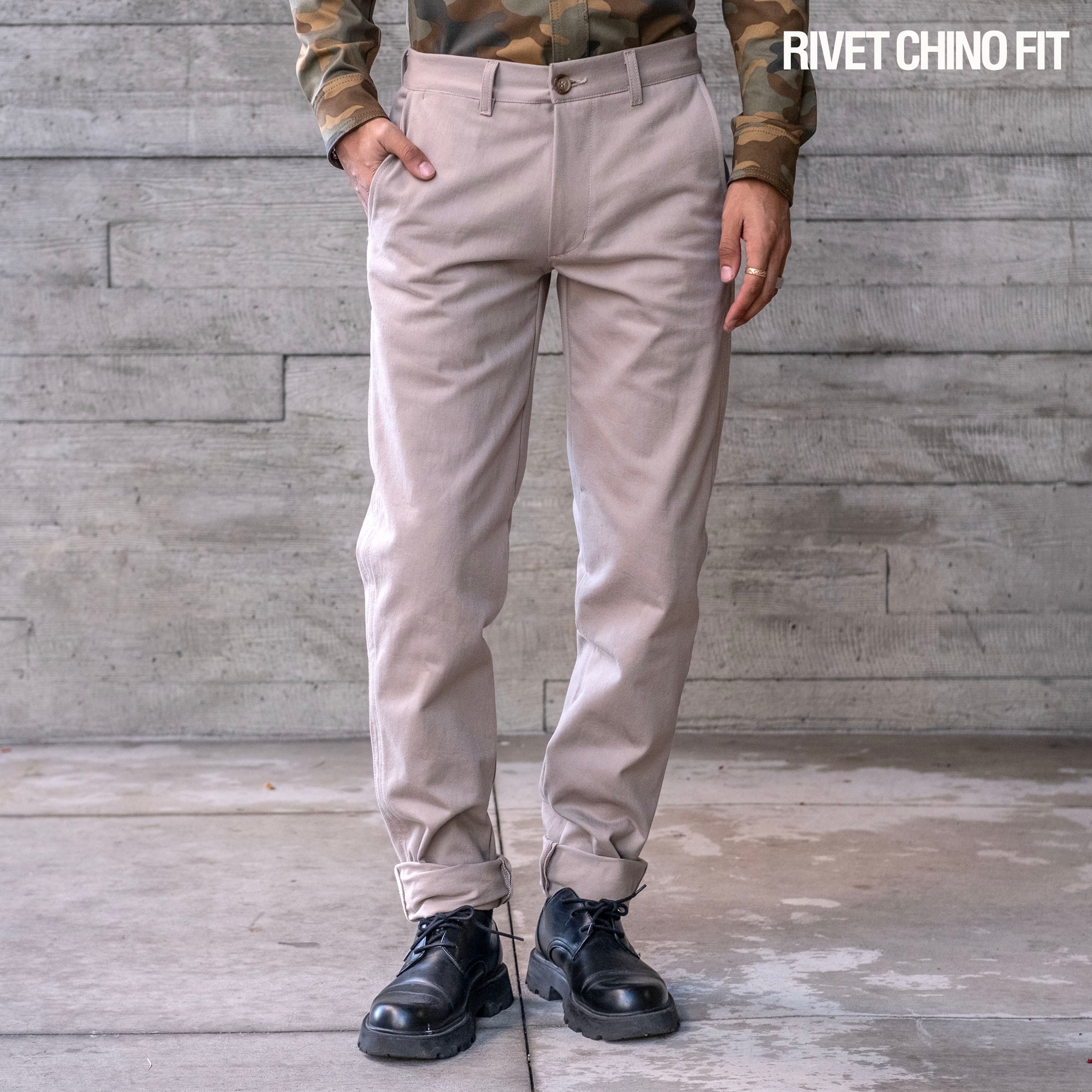 Rivet Chino Olive 8oz Mt. Vernon Cotton Twill Sz 34