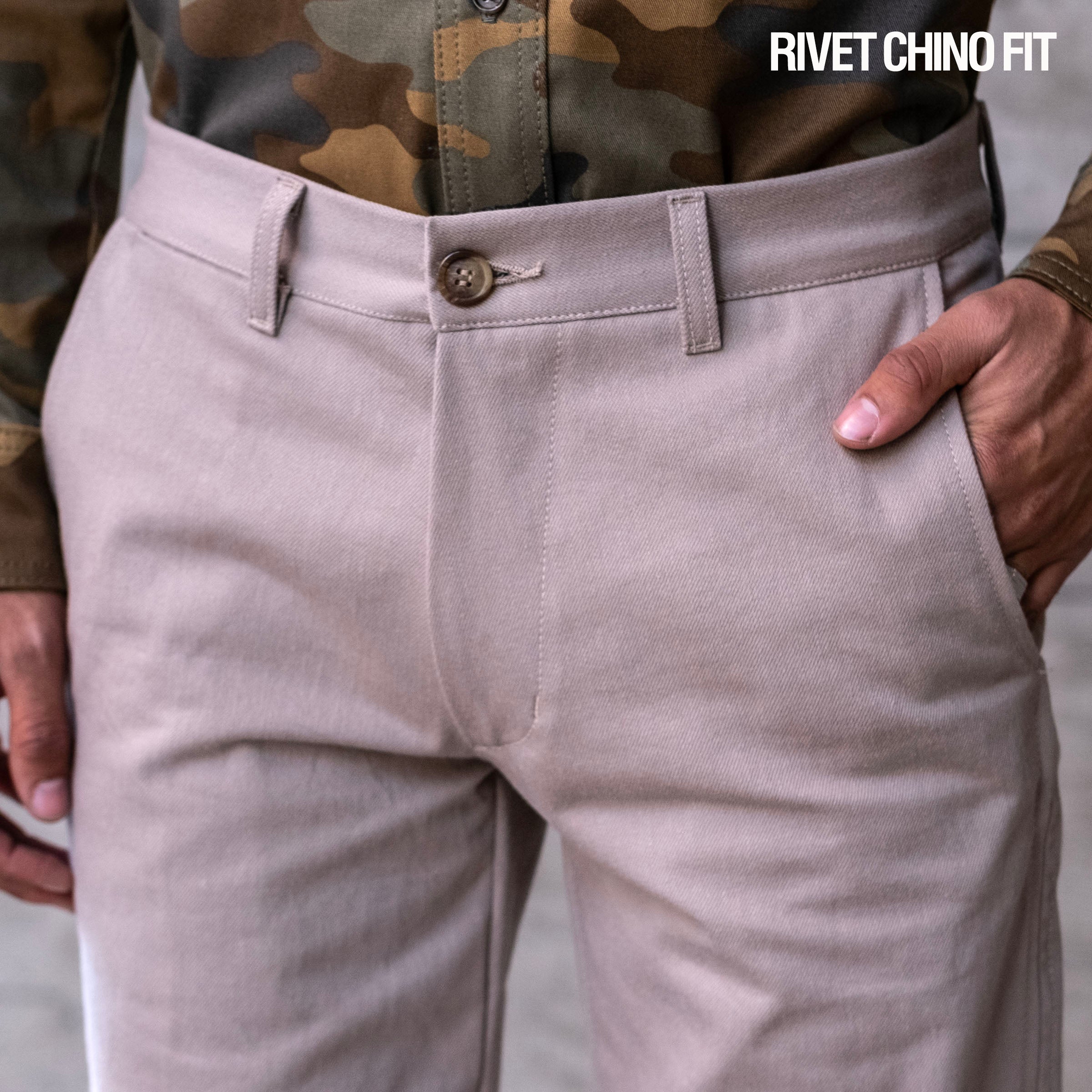 Rivet Chino Olive 8oz Mt. Vernon Cotton Twill Sz 34