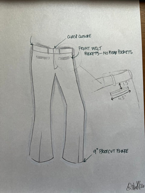 GW Navy Twill Trousers