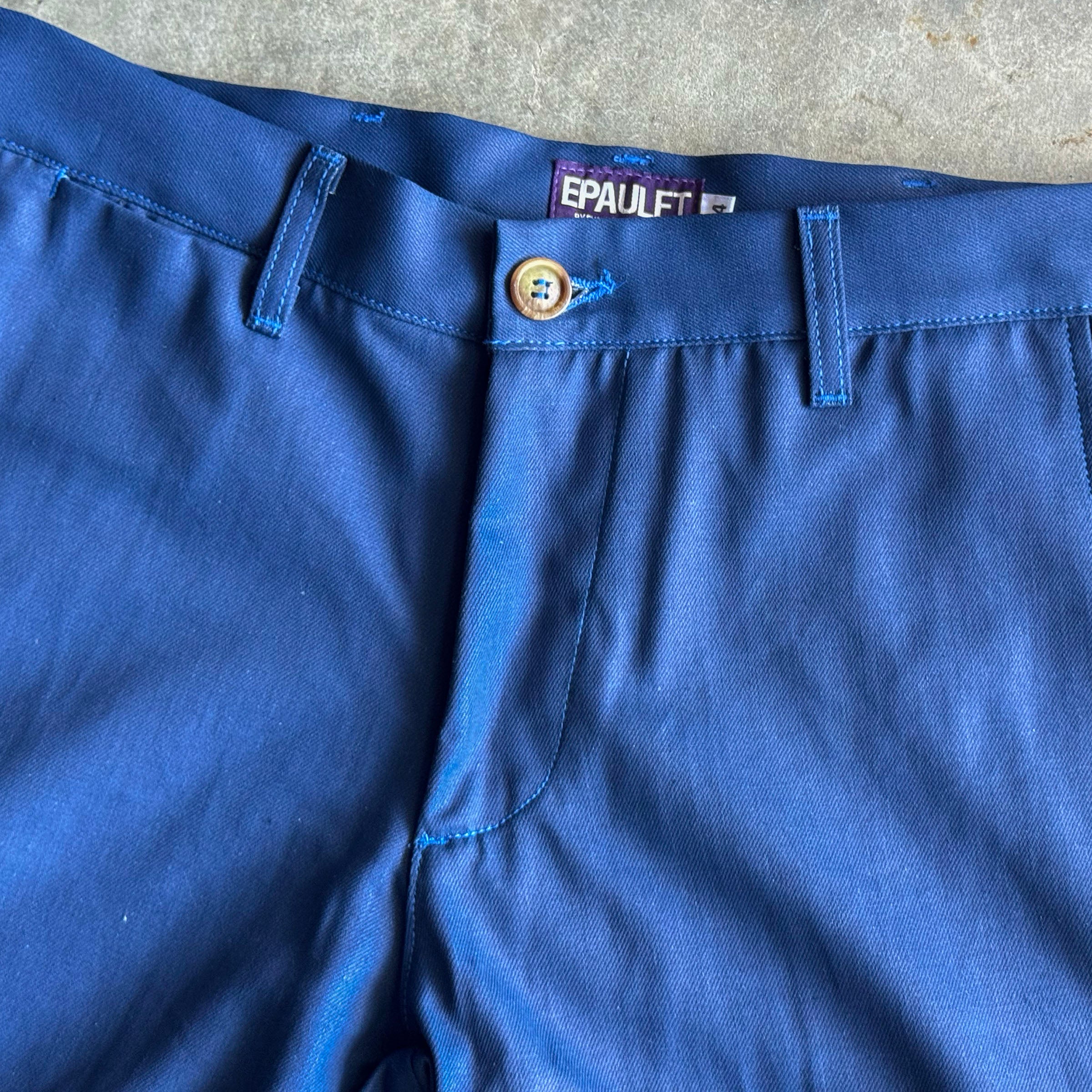 Rivet Chino Cobalt Blue 10.5oz Twill Sz 32