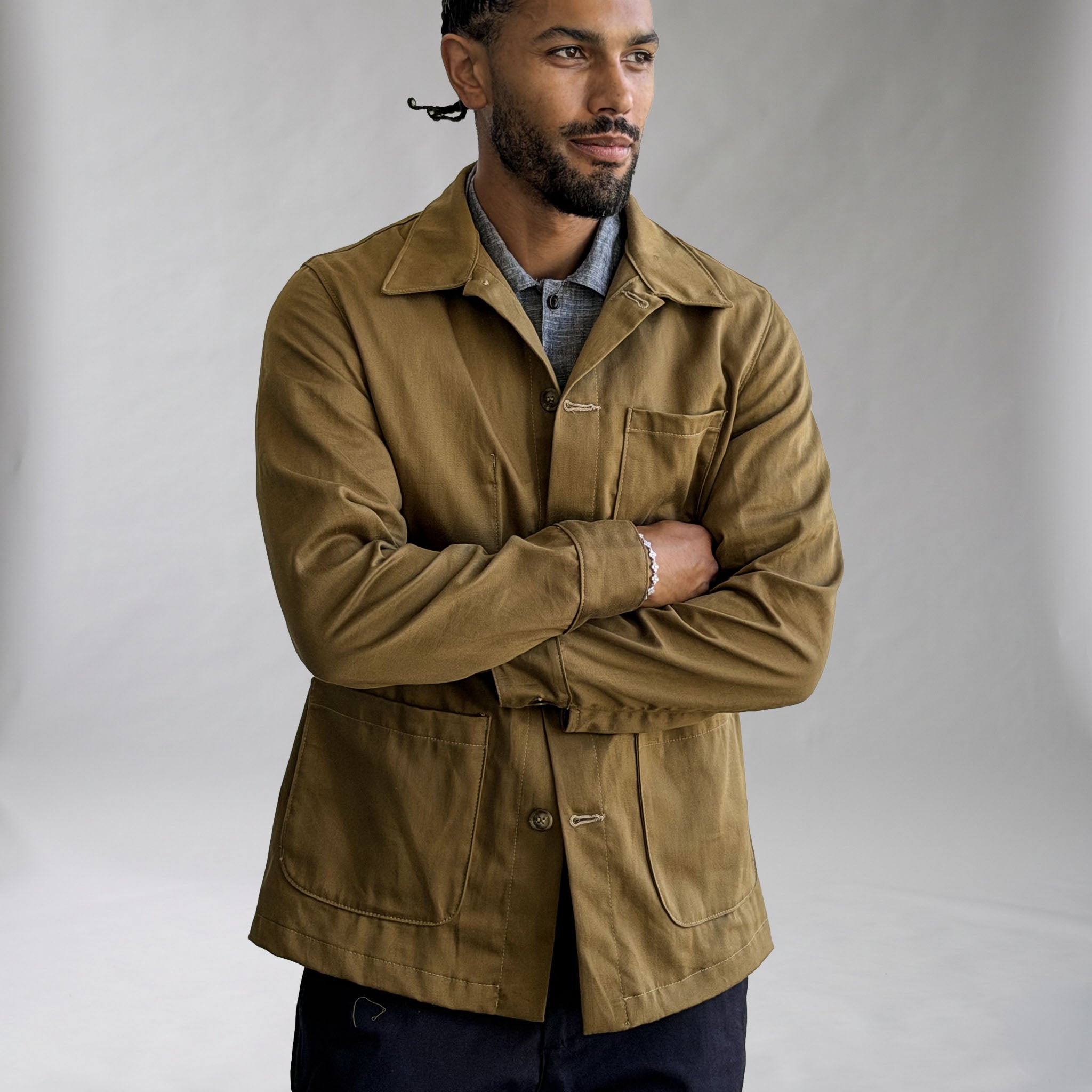 Doyle Jacket British Khaki Cotton Tropical Twill
