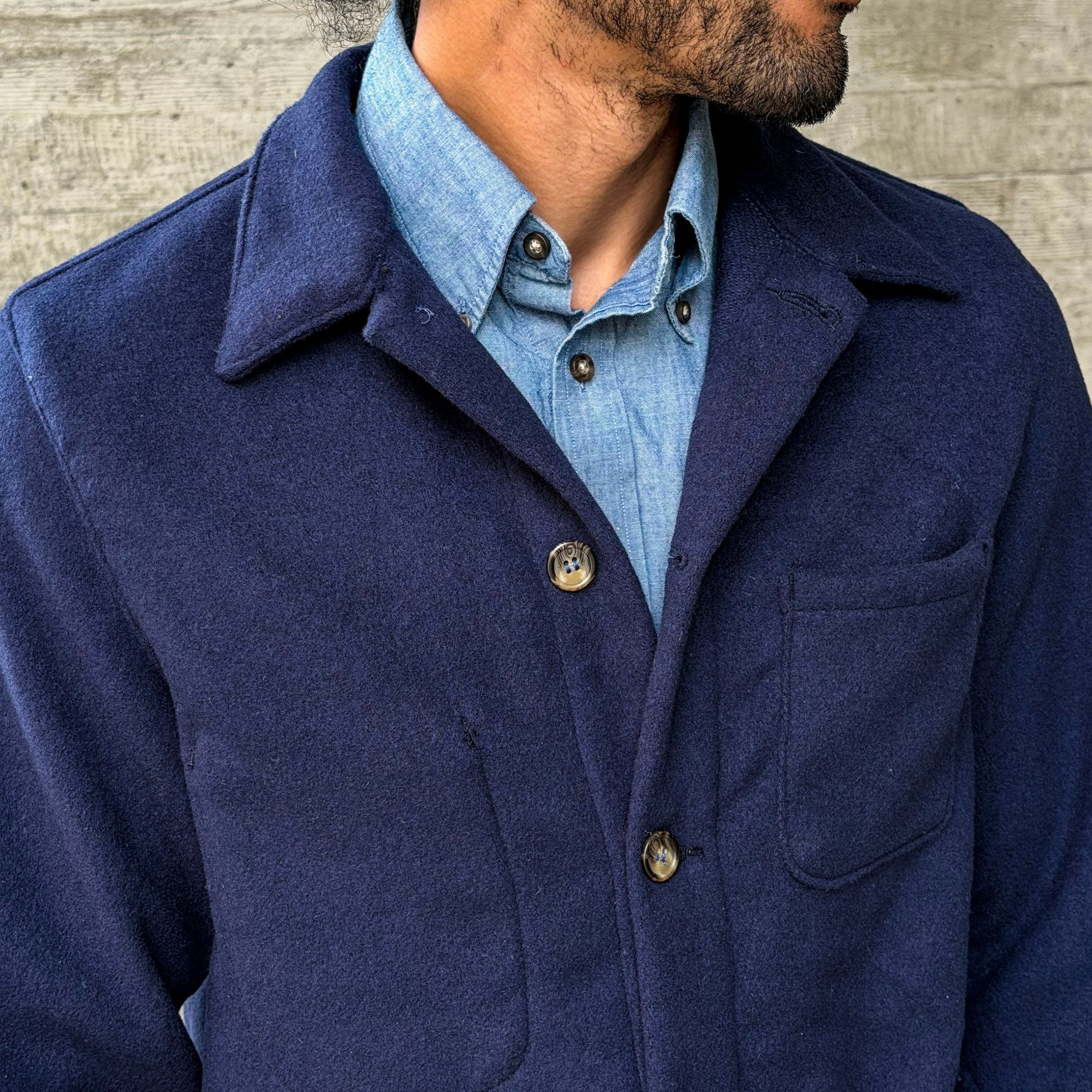 Doyle Jacket Cobalt Thornproof Wool Sz 40