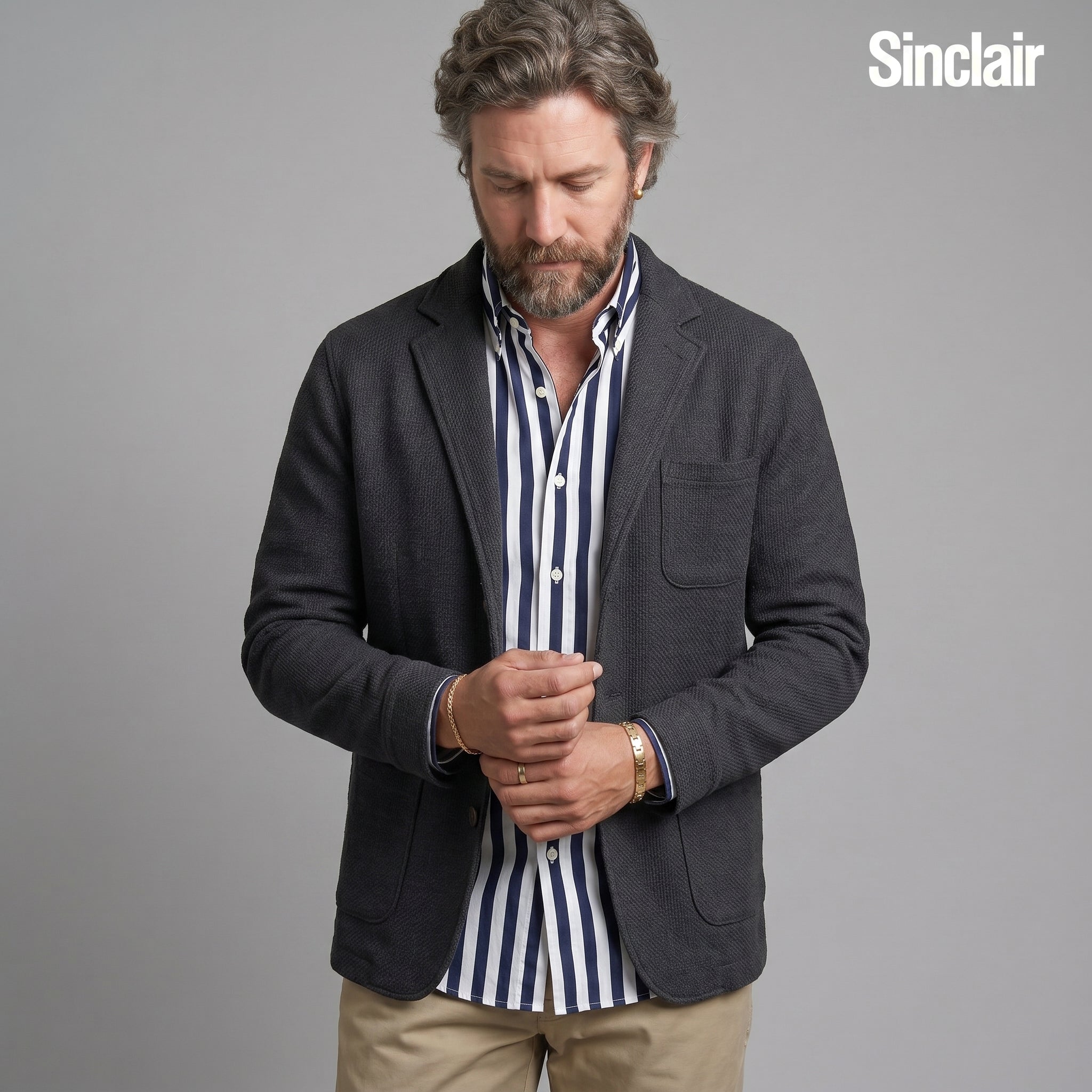 Custom Doyle, Sinclair & Corso Jackets Storm Grey Sashiko