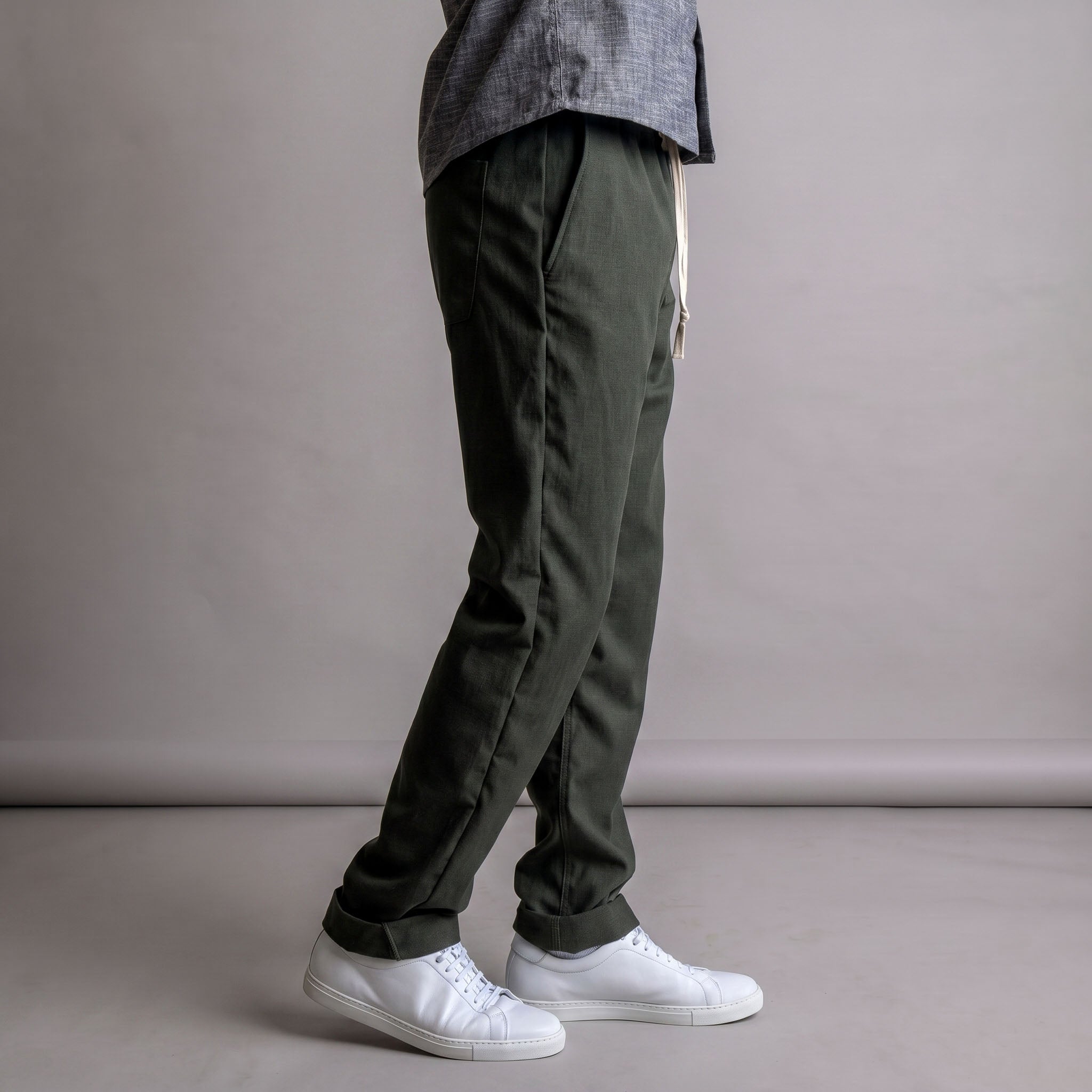 Laidback Pant Forest Green Tropical Wool