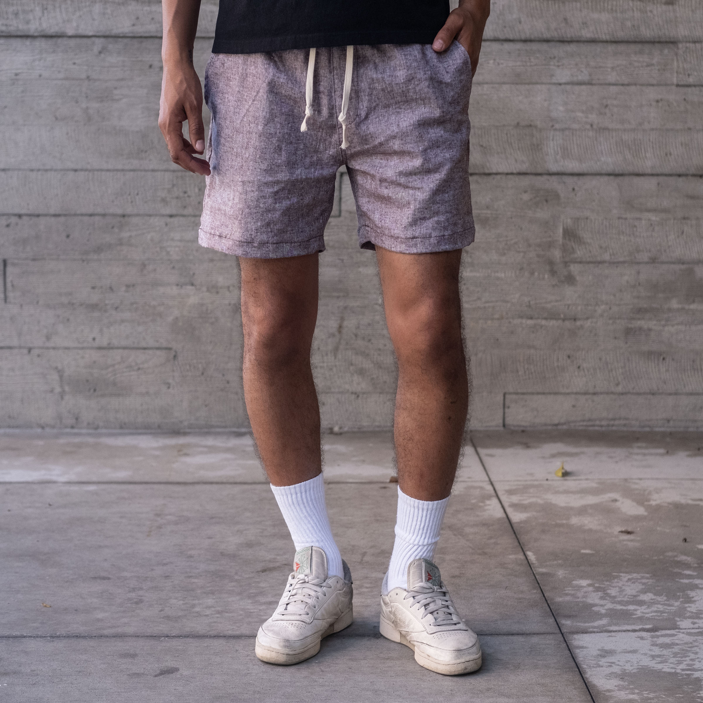 Laidback Short Sand Slub Cotton-Linen