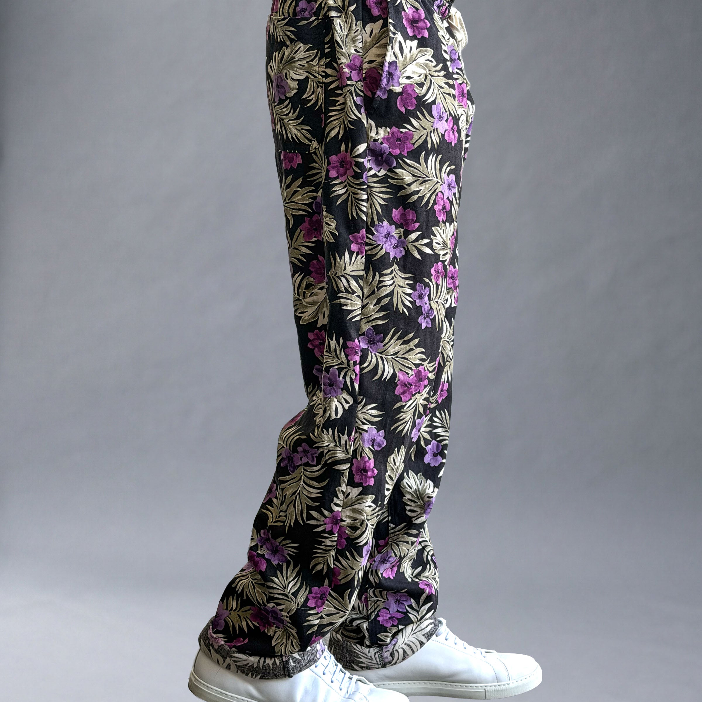 Laidback Pant Midnight Tiki Linen (Size Large)