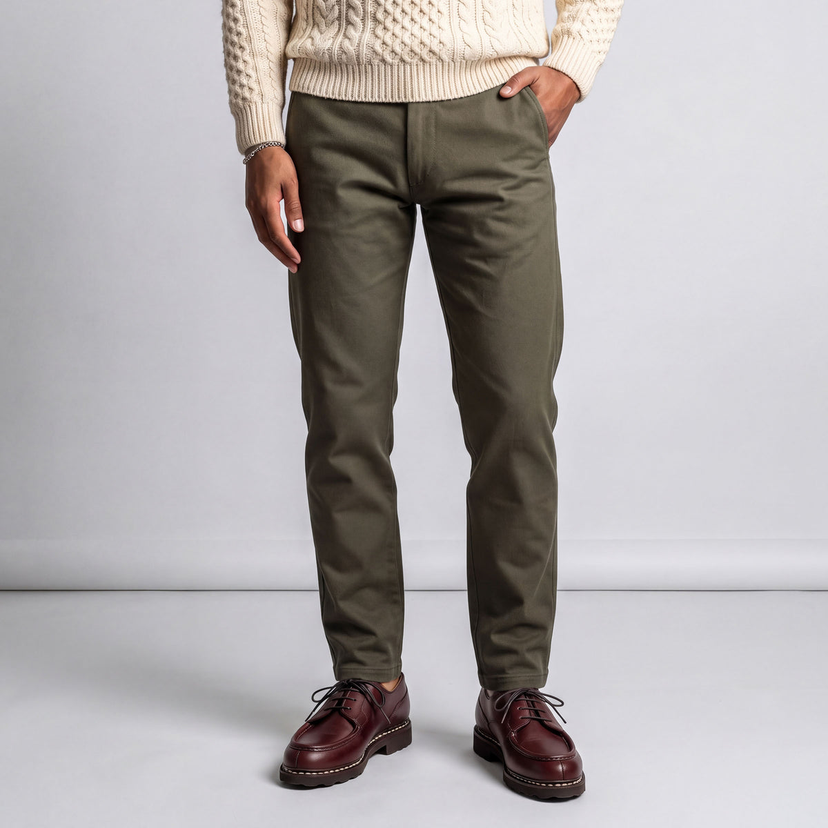 Rivet Chinos in Fall Cavalry Twill & Canvas