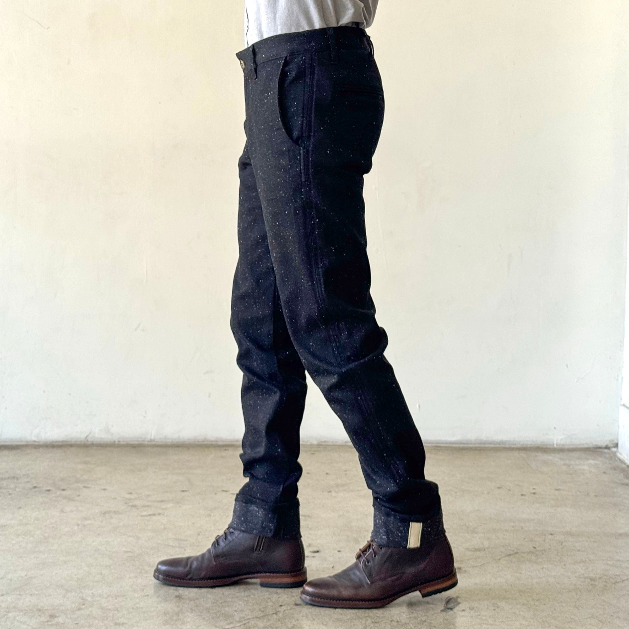 Rivet Chino Shadow Kuroki 10oz Donegal Denim Sz 35