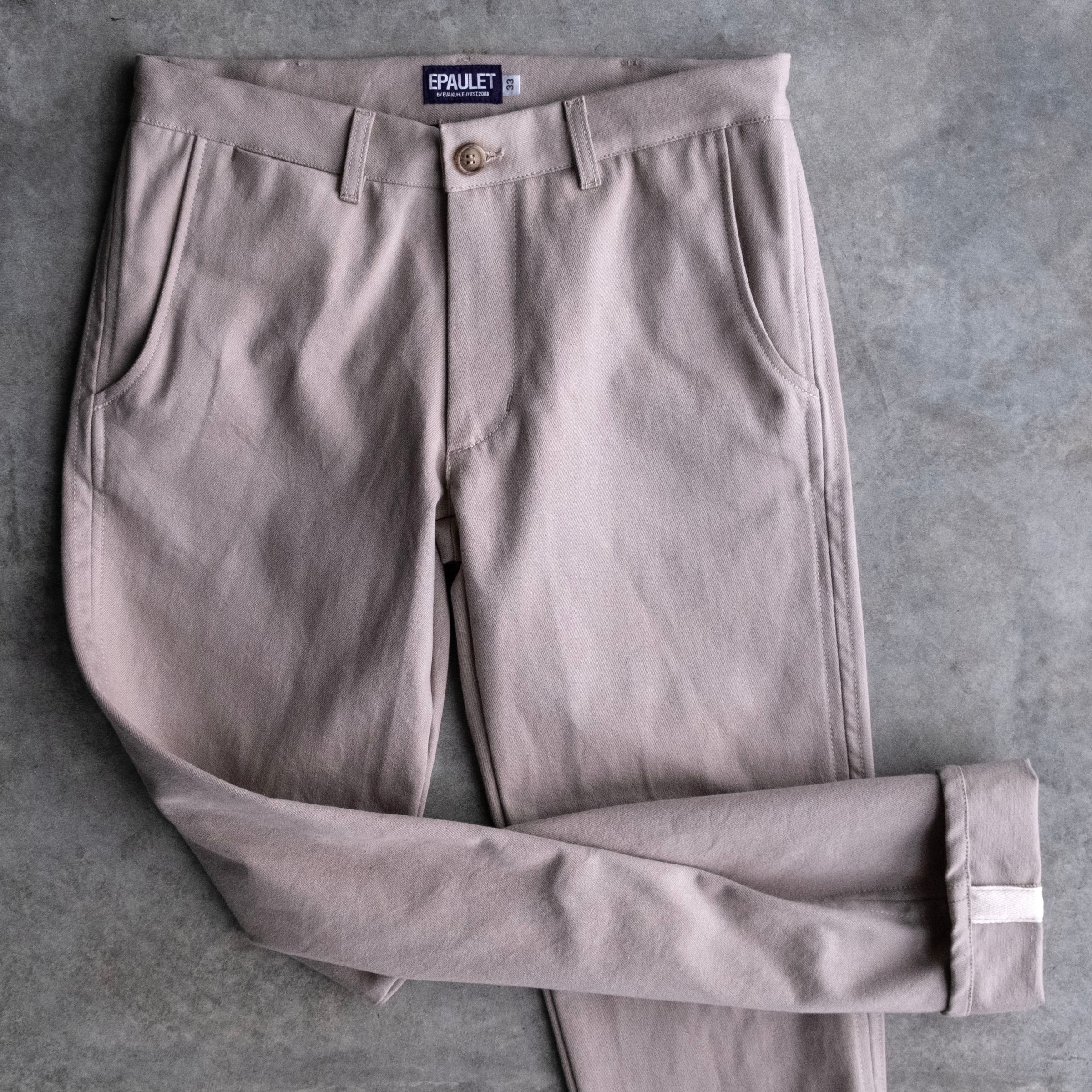 Rivet Chino Washed Khaki 10oz Howitzer Twill Sz 36