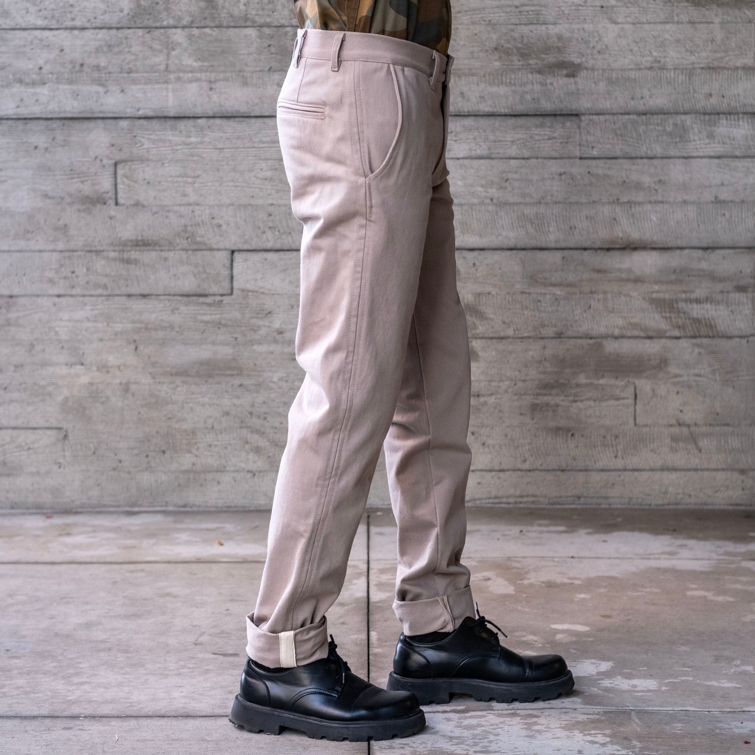Rivet Chino Washed Khaki 10oz Howitzer Twill Sz 36