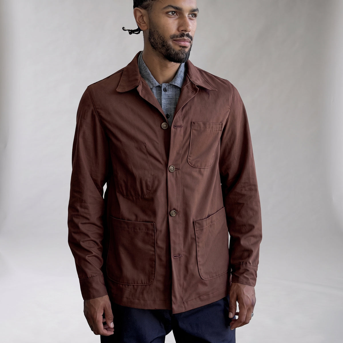 Doyle Jacket Russet Cotton Tropical Twill