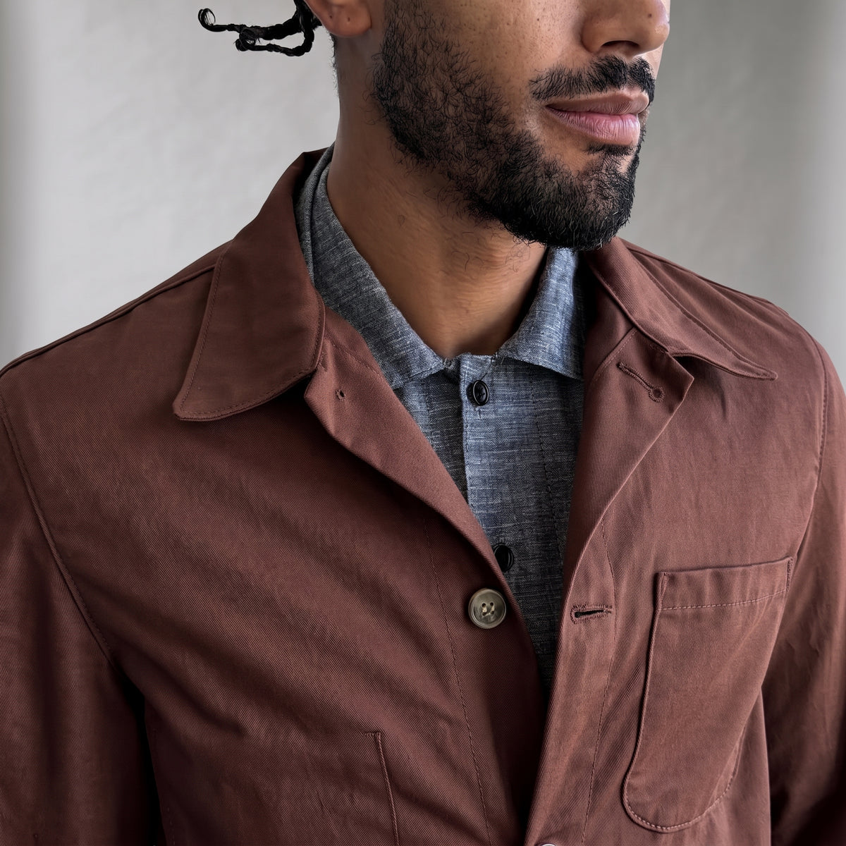 Doyle Jacket Russet Cotton Tropical Twill