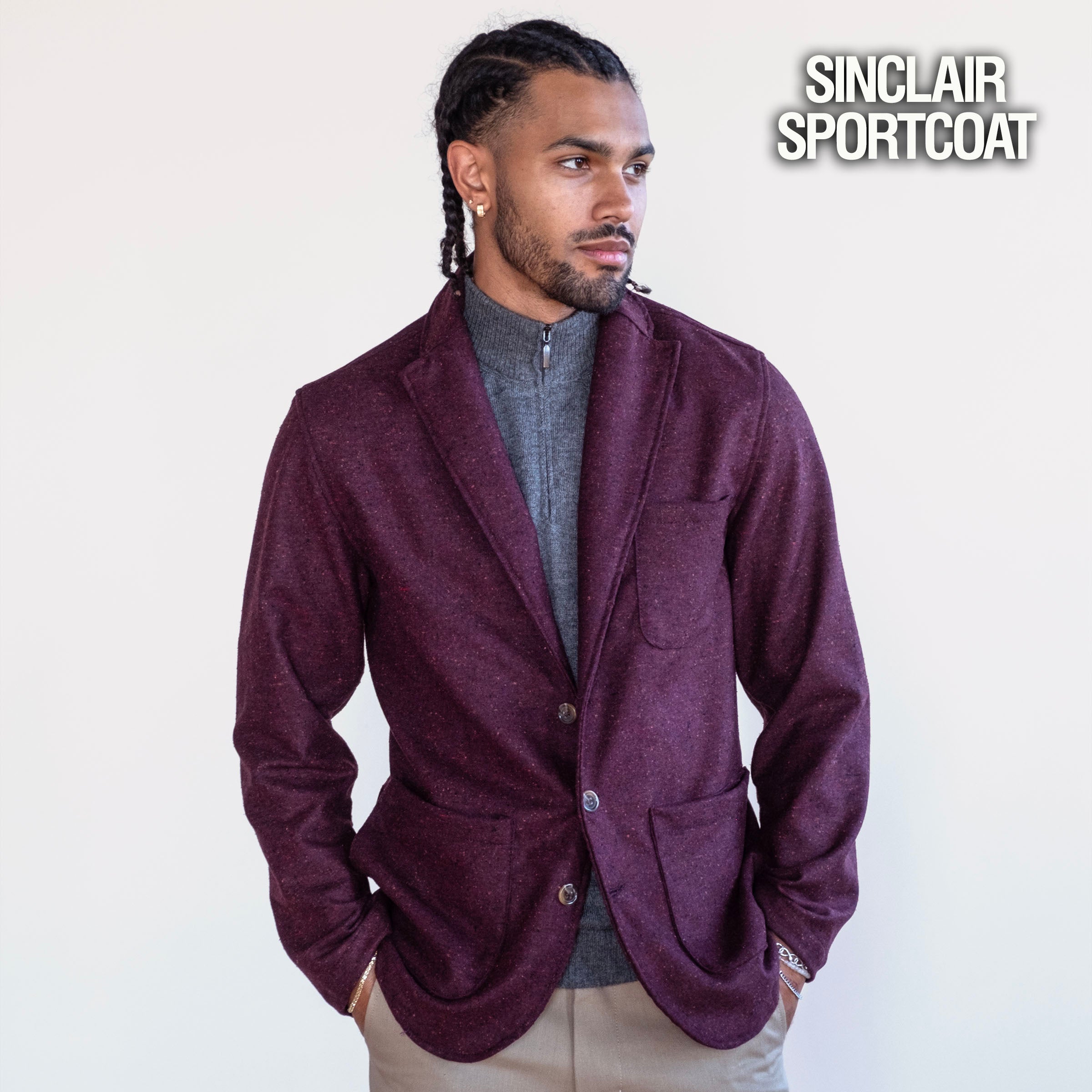 Custom Doyle, Sinclair & Corso Jackets Storm Grey Sashiko